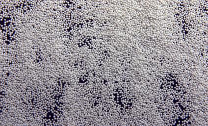 Ceramic beads for surface treatment